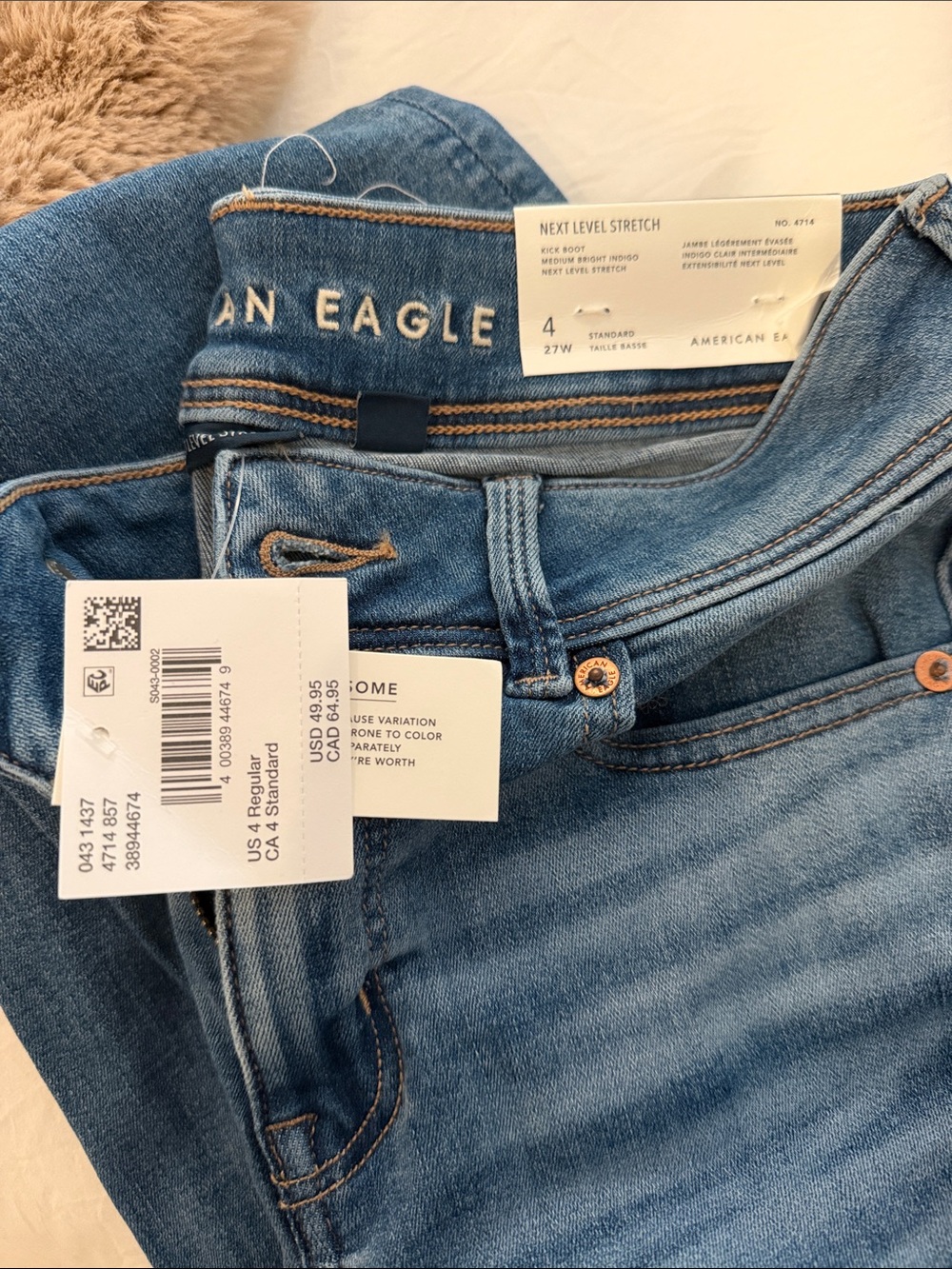 American Eagle Outfitters Women’s Blue Next Level Stretch Jeans - Classic Fit